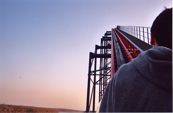 A view of the lift hill.