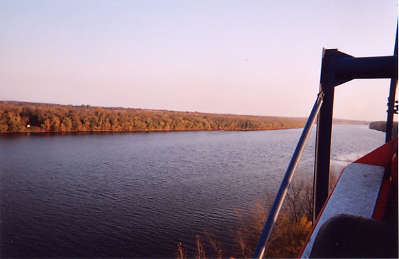 A view of the river from the lift hill.